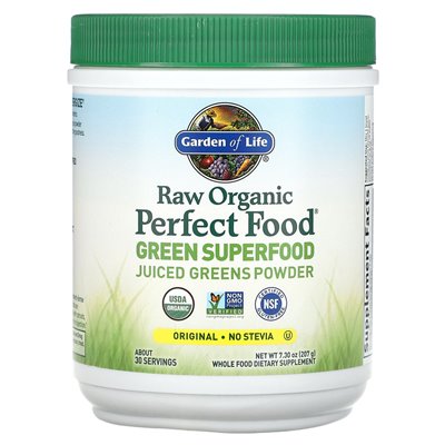 Ogród życia, surowe organiczne idealne jedzenie, zielone superfood, oryginał, 7,3 uncji (207 g)