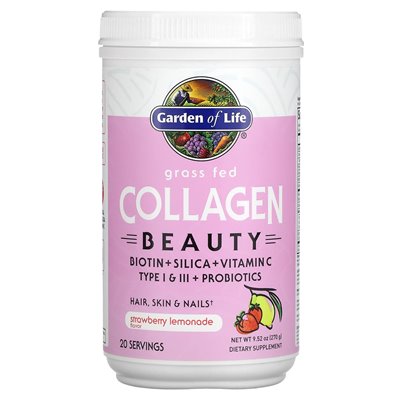 Garden of Life, Grass Fed Collagen Beauty, Strawberry Lemonade, 9,52 uncji (270 g)
