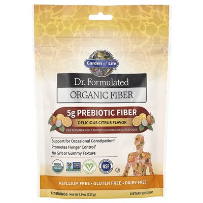 Garden of Life, Dr. Formulowany włókno organiczne, cytrus, 7,9 uncji (223 g)