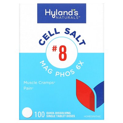 Hyland's Naturals, Cell Salt 8, Mag Phos 6x, 100 szybko rozpuszczająca się pojedyncza tabletka