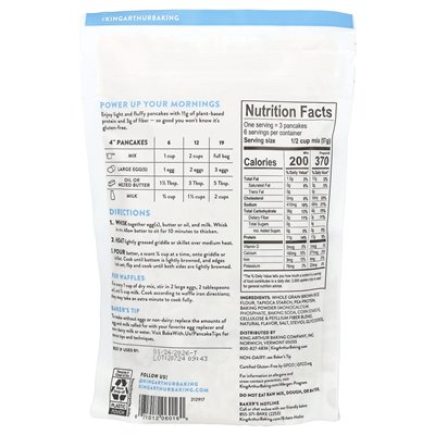 King Arthur Baking Company, bezglutenowe białko naleśniki naleśnikowe, 12 uncji (340 g) King Arthur Baking Company, bezglutenowe białko naleśniki naleśnikowe, 12 uncji (340 g)