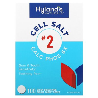 Hyland's Naturals, Cell Salt 2, Calc Phos 6x, 100 szybkich pojedynczych tabletek