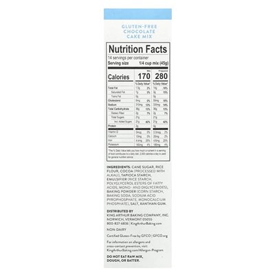 King Arthur Baking Company, Chocolate Mix, Gluten Free, 22 oz (624 g)