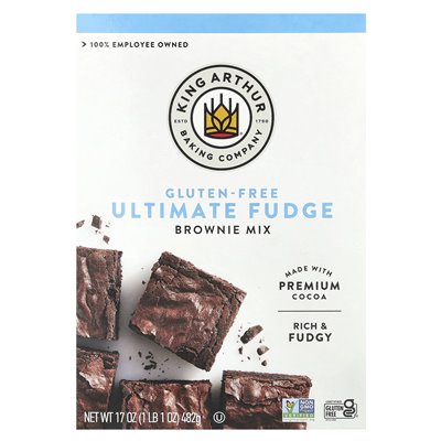 King Arthur Baking Company, Glutenfreie Ultimate Fudge Brownie Mix, 17 oz (482 g)