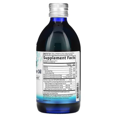 Garden of Life, Dr. sformułowany, Alaskan Cod Wątroba oleju, cytryna, 13,52 Fl Oz (400 ml)