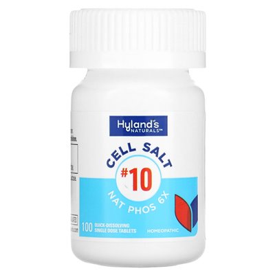 Naturals Hyland, Sól komórkowa 10, 100 szybkich dissolujących pojedynczych dawek tabletek