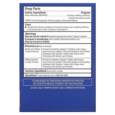 Hyland's Naturals, Arnica 30x, 50 schnell auflösende Tabletten Hyland's Naturals, Arnica 30x, 50 schnell auflösende Tabletten