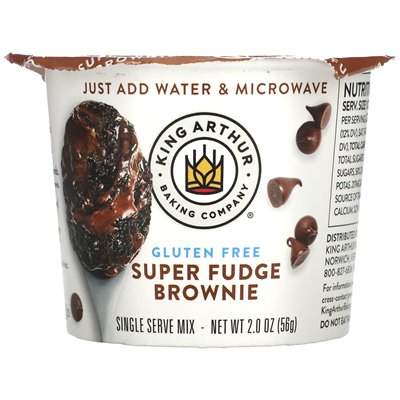 King Arthur Baking Company Glutenfreie Einzelportionsmischung, Super Fudge Brownie, 2 oz (56 g)
