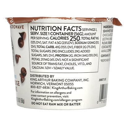King Arthur Baking Company Glutenfreie Einzelportionsmischung, Super Fudge Brownie, 2 oz (56 g)