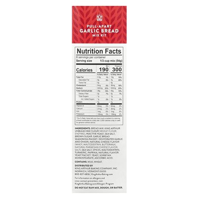 King Arthur Baking Company, Garlic Bread Mix Kit, 15.25 oz (432 g)