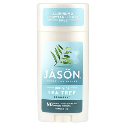 Jason Natural, dezodorant, oczyszczające drzewo herbaciane, 2,5 uncji (71 g) Jason Natural, dezodorant, oczyszczające drzewo herbaciane, 2,5 uncji (71 g)