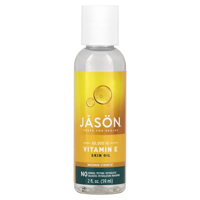 Jason Natural, Vitamin Skin Oil, Maximum Strength, 45,000 IU, 2 fl oz (59 ml)