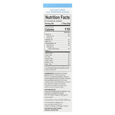 King Arthur Baking Company Gluten-Free All-Purpose Flour, 24 oz (680 g)