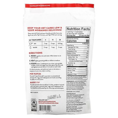 King Arthur Baking Company, Keto Wheat Pancake Mix, 12 uncji (340 g)