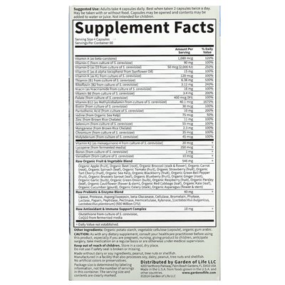 Garden of Life, Vitamin Code, 50 und intelligentere Männer, Vollwert-Multivitamin, 240 vegetarische Kapseln