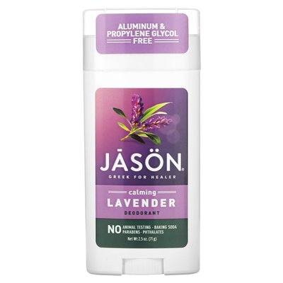Jason Natural, dezodorant, uspokajająca lawenda, 2,5 uncji (71 g)