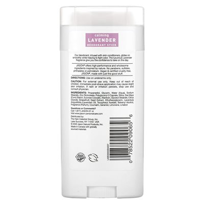 Jason Natural, dezodorant, uspokajająca lawenda, 2,5 uncji (71 g)