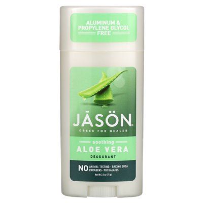 Jason Natural, dezodorant, kojący aloes, 2,5 uncji (71 g)