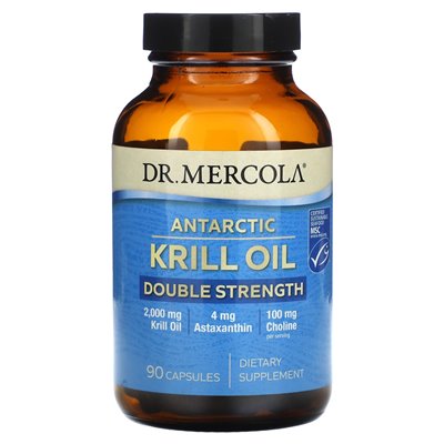 Dr. Mercola, Antarctic Krill Oil, Double Strength, 90 Capsules