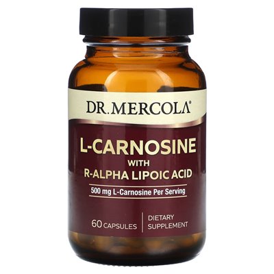 Dr. Mercola, L-Carnosine with R-Alpha Lipoic Acid, 500mg, 60 Capsules (250mg per capsule)