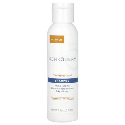 Kenkoderm, 3% szampon kwasu salicylowy, bez zapachu, 4 fl oz (118 ml)