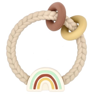 ITZzy Ritzy, Ritzy Rattle®, silikonowy z grzechotką, 3+ miesiące, tęczowy, 1 jes