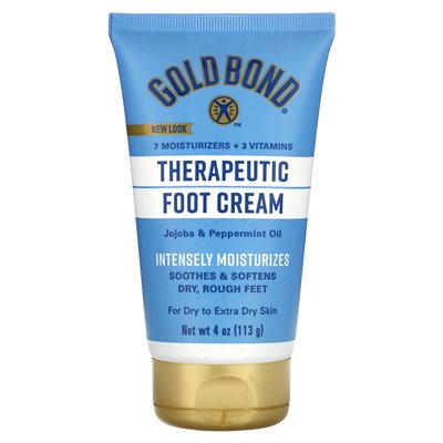 Gold Bond, Therapeutic Foot Cream, Jojoba & Peppermint Oil, 4 uncje (113 g) Gold Bond, Therapeutic Foot Cream, Jojoba & Peppermint Oil, 4 uncje (113 g)
