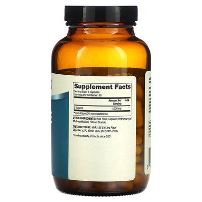 Dr. Mercola, L-Glycine, 1000 mg, 180 capsules (500 mg per capsule)