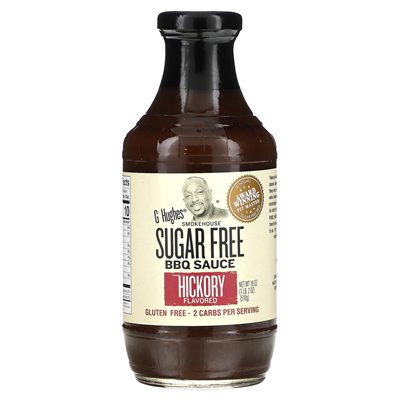 G Hughes, Zuckerfreies BBQ Sos, Hickory, 18 Unzen (510 g)