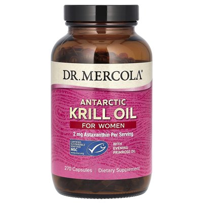 Dr. Mercola, Antarktis-Krillöl für Frauen, 270 Kapseln
