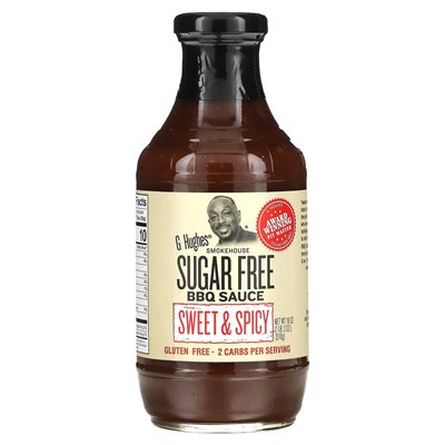 G Hughes, zuckerfreie Barbecuesauce, süß und würzig, 1 lb 2 oz (510 g)