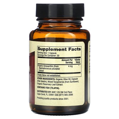 Dr Mercoli, Astaxanthin, 4 mg, 30 kapsułek