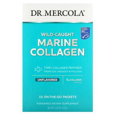 Dr. Mercoli, Wild gefangenes Meereskollagen, Unstoppable, 15 Packungen