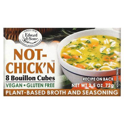 Edward &amp Sons, not-Chick'n, Bouillon Cubes, 8 kostek