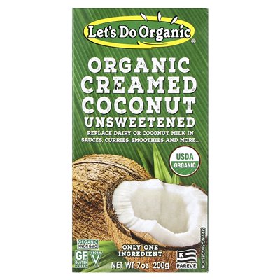 Edward &amp Sons, Let's Organic®, organiczny kokos kokosowy, Unsweeted, 7 uncji (200 g)