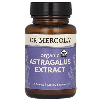Dr Mercola, Ekologiczny ekstrakt astragalus, 60 tabletek