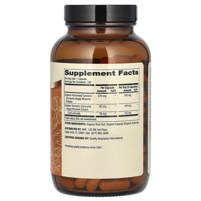 Dr. Mercoli Organic Fermented Turmeric 180 Capsules