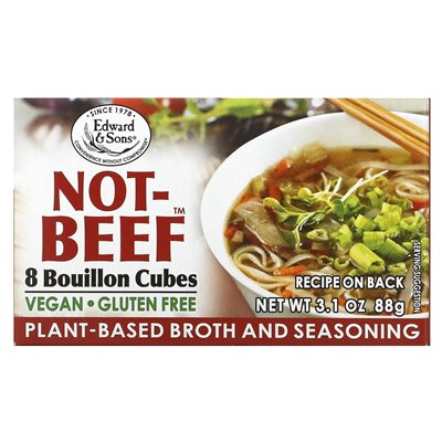 Edward & Sons, Not Beef Bouillon Cubes, 8 cubes, 3.1 oz (88 g)