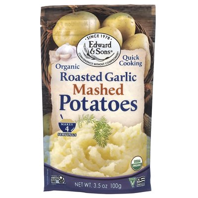 Edward & Sons, Bio-Kartoffelpüree, gerösteter Knoblauch, 3,5 oz (100 g)