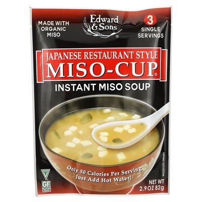 Edward &amp Sons, miso-cup, japoński styl restauracji, 3 indywidualne porcje, 2,9 uncji (82 g)