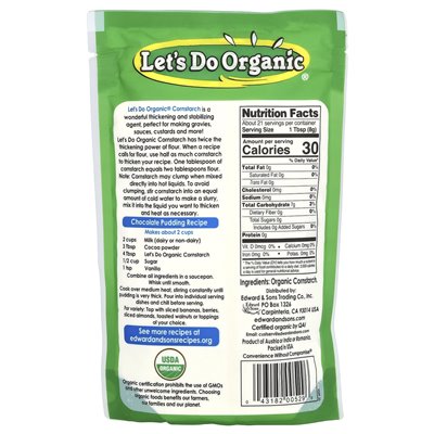 Edward & Sons, Let's Organic, Organic Corn Starch, Gluten Free, 6 uncji (170 g) Edward & Sons, Let's Organic, Organic Corn Starch, Gluten Free, 6 uncji (170 g)