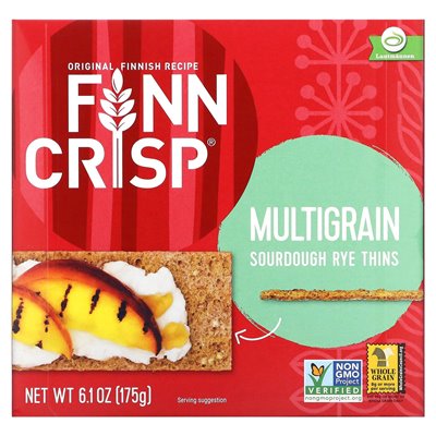 Finn Crisp, Multigrain Sourdough Rye Thins, 6,1 uncji (175 g)