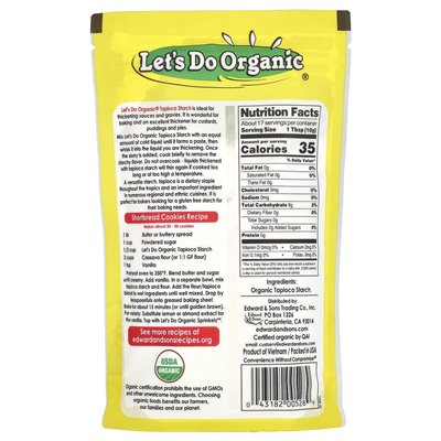 Edward &amp Sons, Let's Organic, Tapioca Starch, 6 uncji (170 g)