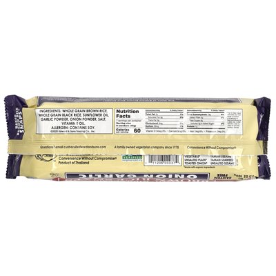 Edward & Sons, Baked Whole Grain Brown Rice Snaps®, Garlic Onion, 3.5 oz (100 g)