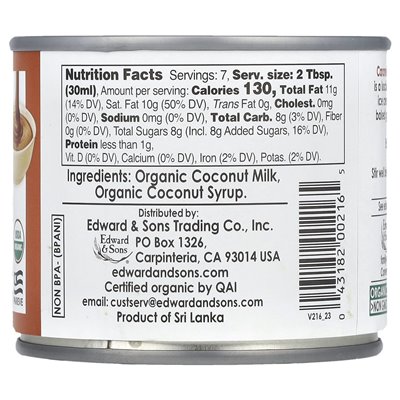 Edward & Sons, Let's Organic®, słodzone skondensowane mleko kokosowe, karmel, 7,4 uncji (210 g) Edward & Sons, Let's Organic®, słodzone skondensowane mleko kokosowe, karmel, 7,4 uncji (210 g)