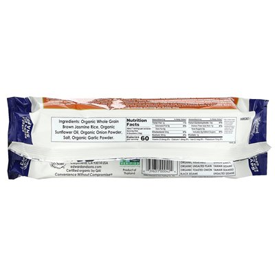 Edward & Sons, Bio-gebackene knusprige braune Reiskekse, geröstete Cebule, 3,5 Unzen (100 g)