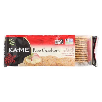 Ka-me, rice crackers, black sesame and soy sauce, 3.5 ounces (100 g)