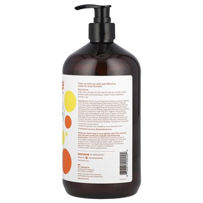 Wszyscy, 3 na 1 Kids Soap, Orange Squeeze, 32 Fl Oz (946 ml)