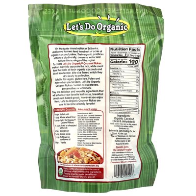 Edward & Sons, Let's Organic®, 100% Unsweered Coconut Płatki, 7 uncji (200 g) Edward & Sons, Let's Organic®, 100% Unsweered Coconut Płatki, 7 uncji (200 g)