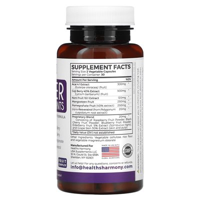 Health Harmony, Super-Antioxidantien, 60 Kapseln